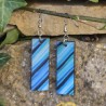BO Rect. 4,5x1,9cm - Bleu, vert, noir et argenté