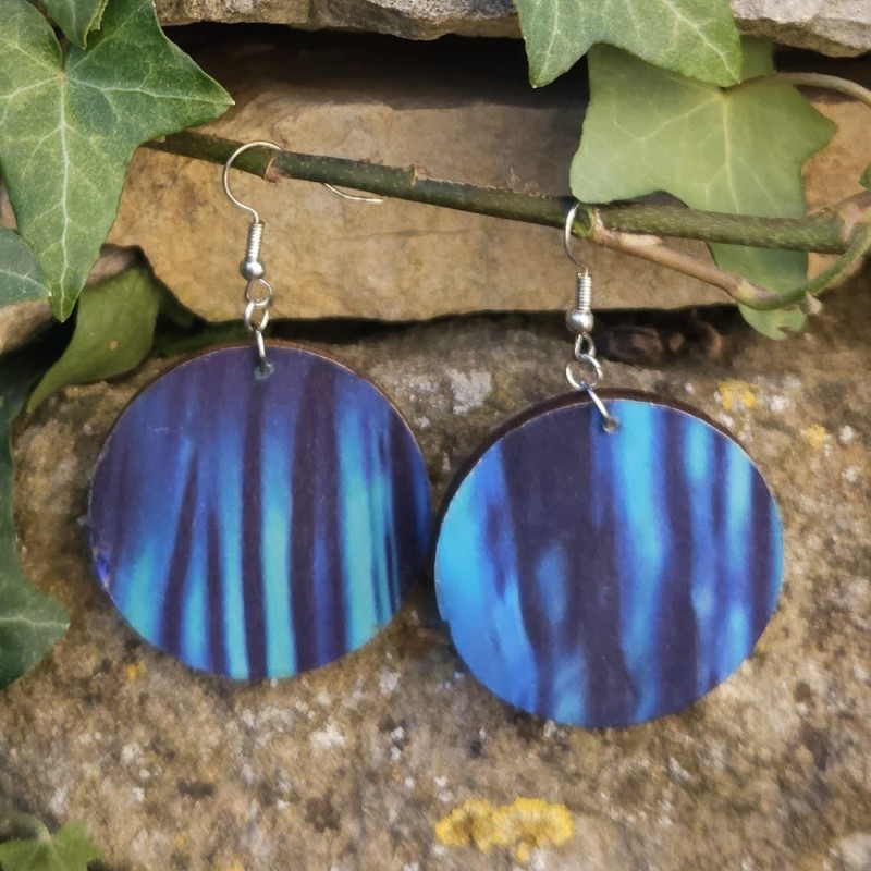 BO Rondes 4cm - Noir et bleu