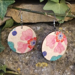 BO Rondes 4cm - Fleurs et de feuilles