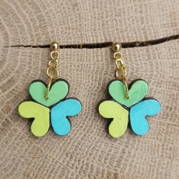 BO trèfles coeurs _ bleu et vert