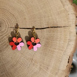 BO trèfles coeurs _ orange, rouge et rose