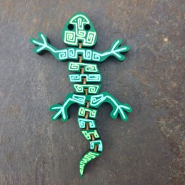 Lézard articulé _ vert foncé _ version 1
