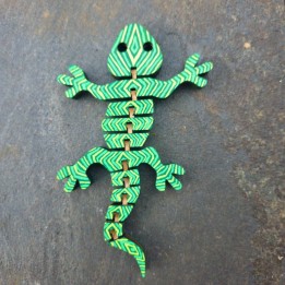 Lézard articulé _ vert foncé _ version 2