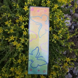 Marque-page papillons aquarelle _ arc-en-ciel