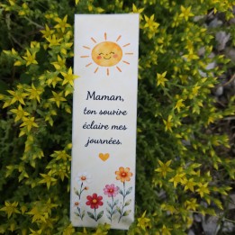 Marque-page maman _ « Maman, ton sourire éclaire mes journées »