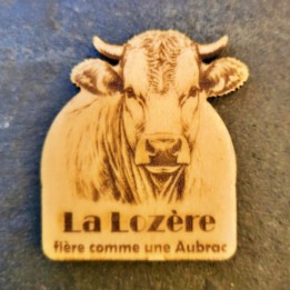 Magnet vache Aubrac _ « La Lozère, fière comme une Aubrac »