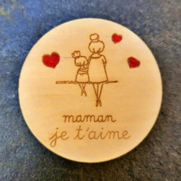 Magnet « Maman je t'aime »