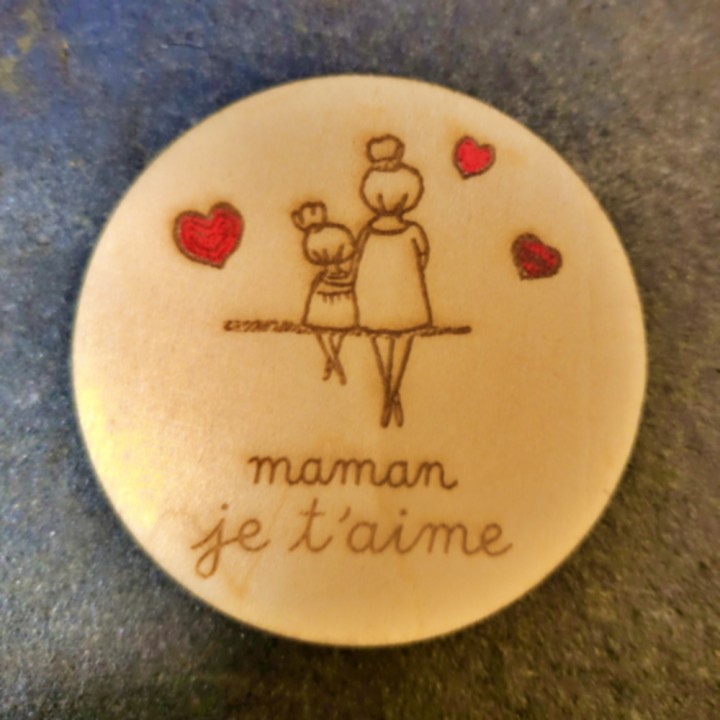 Magnet « Maman je t'aime »