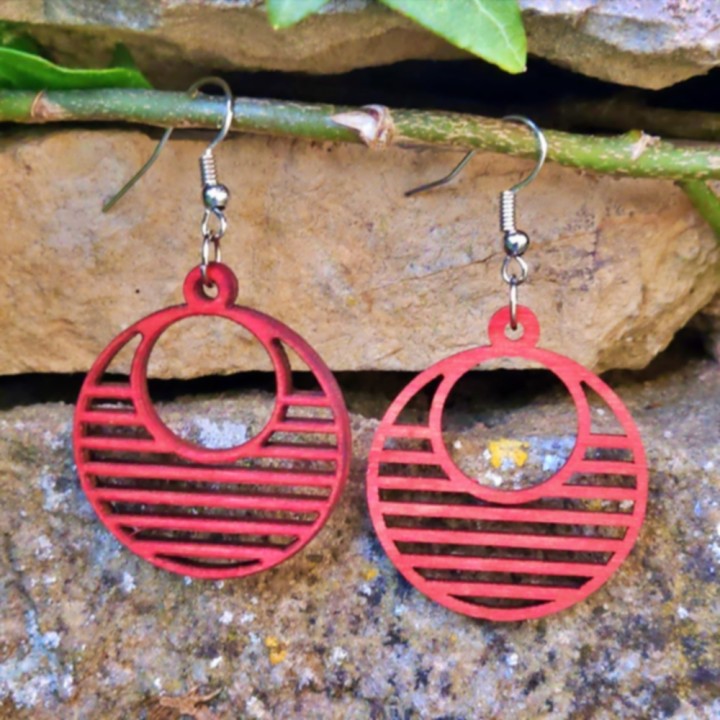 BO rouges ronds et lignes 3cm