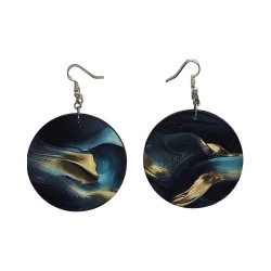 BO Rondes 5cm - Bleus et ocre