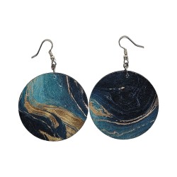 BO Rondes 5cm - Bleus et ocre