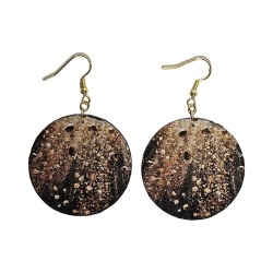 BO Rondes 4cm - Ocre et noir