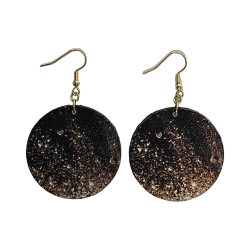 BO Rondes 4cm - Ocre et noir