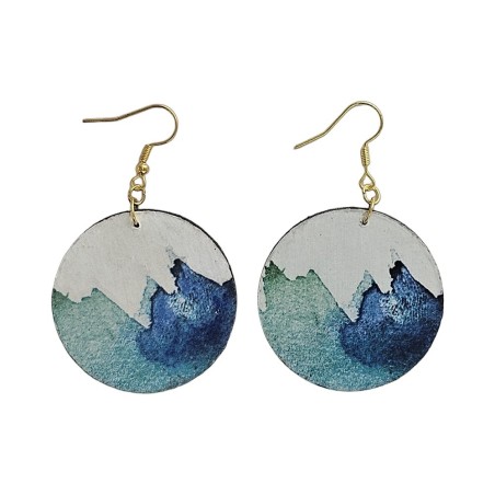 BO Rondes 4cm - Bleu et blanc