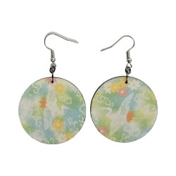 BO Rondes 4cm - Grues et de fleurs