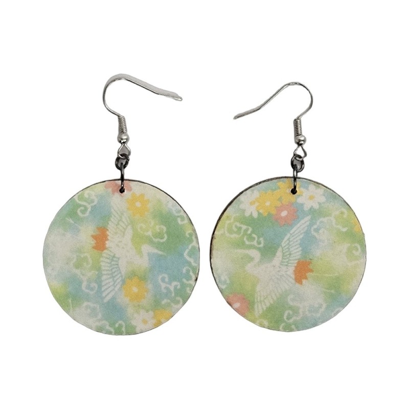 BO Rondes 4cm - Grues et de fleurs