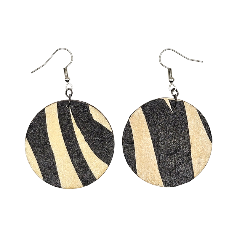 BO Rondes 4cm - Blanc et noir (var. 2)