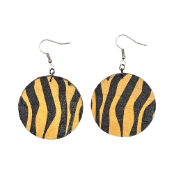 BO Rondes 4cm - Orange et noir (var. 3)