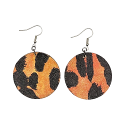 BO Rondes 4cm - Orange et noir (var. 2)