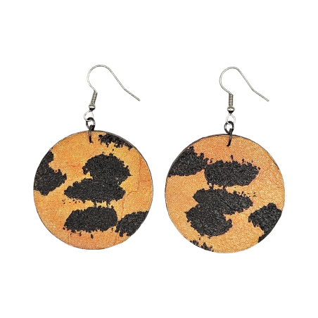 BO Rondes 4cm - Orange et noir (var. 1)