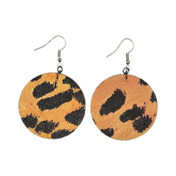 BO Rondes 4cm - Orange et noir (var. 1)