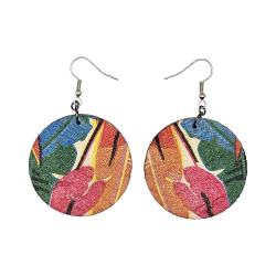 BO Rondes 4cm - Feuilles et de fleurs