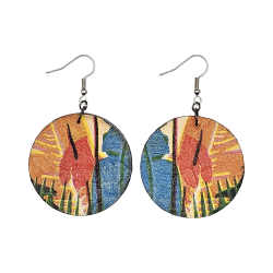 BO Rondes 4cm - Feuilles et de fleurs