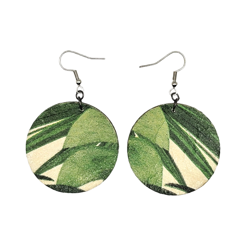 BO Rondes 4cm - Feuilles (var. 5)