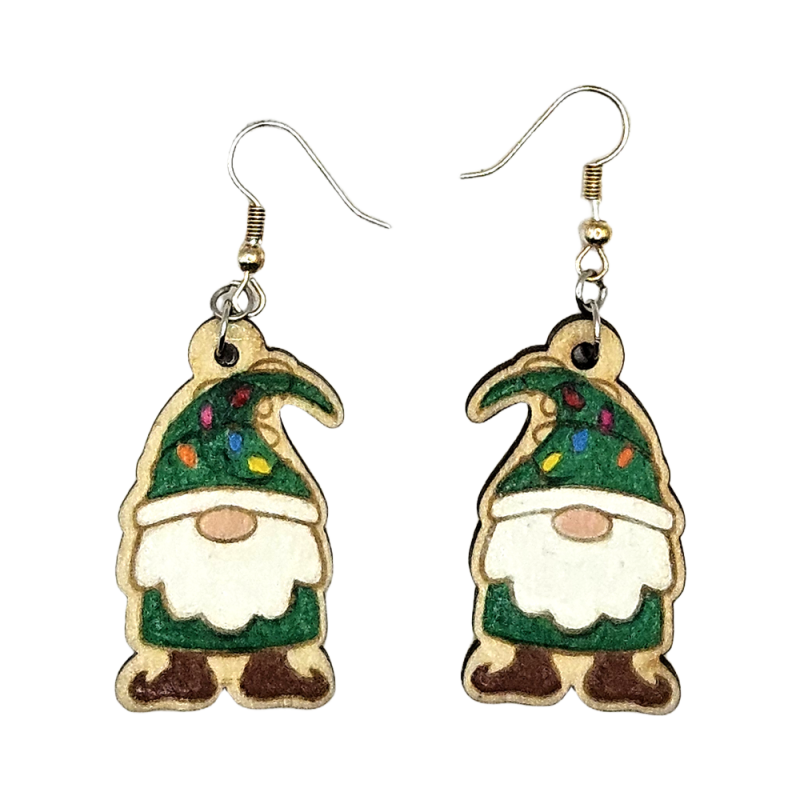 BO Fantaisie 3,9cm - Gnome vert foncé kawaii