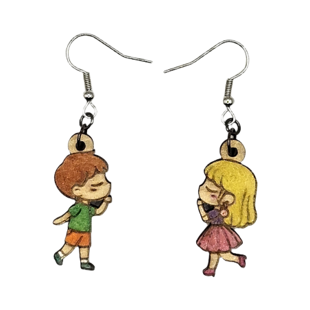 BO Fantaisie 3,1cm - Enfants amoureux kawaii