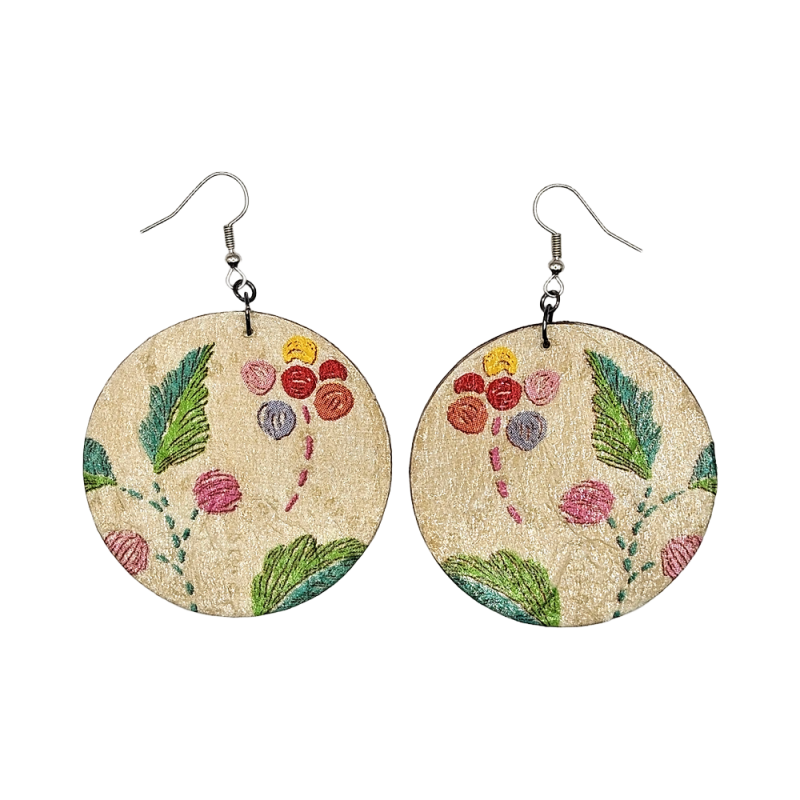 BO Rondes 5cm - Fleurs et de feuilles