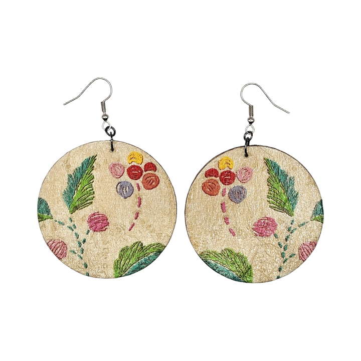 BO Rondes 5cm - Fleurs et de feuilles
