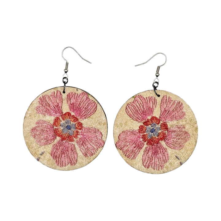BO Rondes 5cm - Fleurs et de feuilles