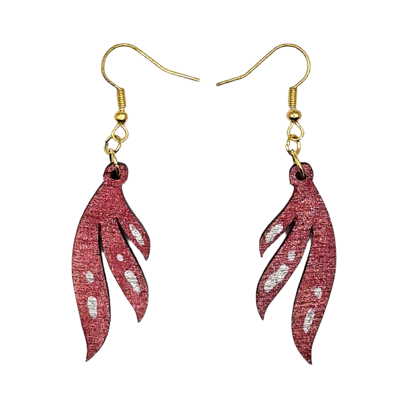 BO Rect. 4x1,1cm - Rouge et argenté