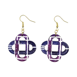 BO Fantaisie 3,5cm - Violet, bleu foncé, blanc et rose