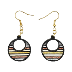 BO Rondes 2,2cm - Noir, argenté, doré, bronze et blanc