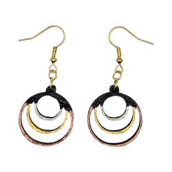 BO Rondes 2,2cm - Noir, argenté, doré et bronze