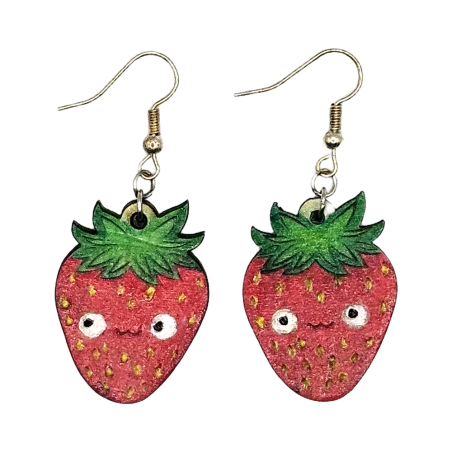BO Fantaisie 3cm - Fraises kawaii