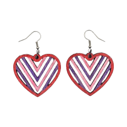 BO Rect. 4x3,7cm - Rose, violet et rouge