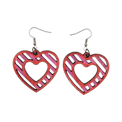 BO Rect. 4x3,7cm - Rose et rouge (var. 3)