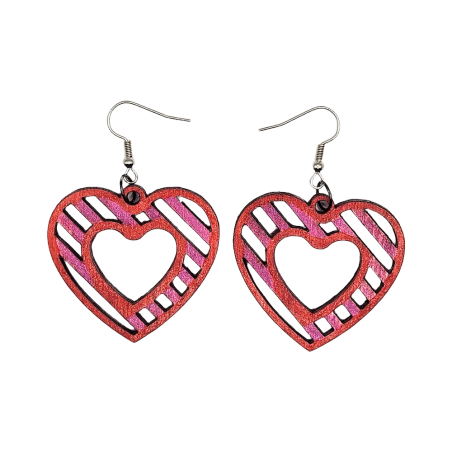 BO Rect. 4x3,7cm - Rose et rouge (var. 3)