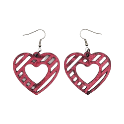 BO Rect. 4x3,7cm - Rose et rouge (var. 3)