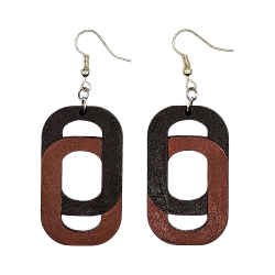 BO Fantaisie 4,3cm - Marron clair et marron foncé