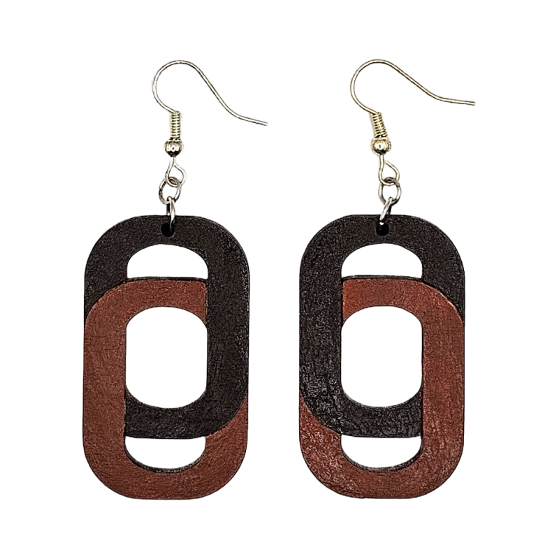 BO Fantaisie 4,3cm - Marron clair et marron foncé