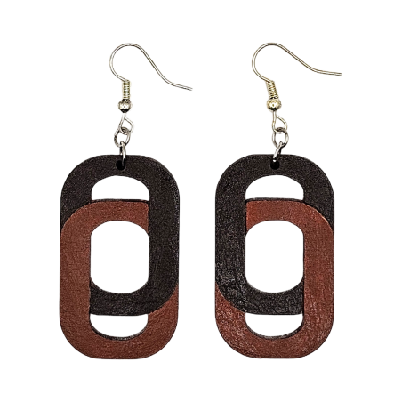 BO Fantaisie 4,3cm - Marron clair et marron foncé