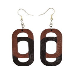 BO Fantaisie 4,3cm - Marron clair et marron foncé