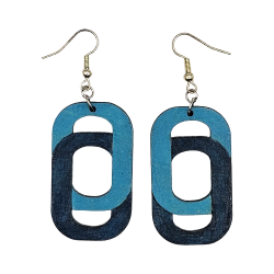 BO Fantaisie 4,3cm - Bleu clair et bleu foncé