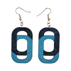 BO Fantaisie 4,3cm - Bleu clair et bleu foncé