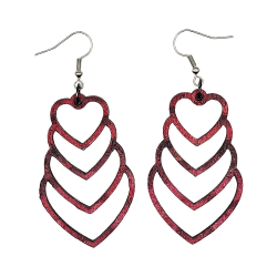 BO Rect. 5,2x3,2cm - Rose et rouge