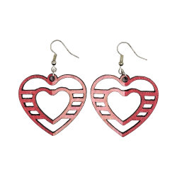 BO Rect. 4x3,7cm - Rose et rouge (var. 1)